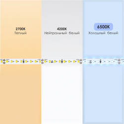 Светодиодная лента ПРО 160 24V 128 диодов 12W 6500К катушка 5 м ЧЗ