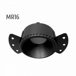 Светильник MR16 МАРС круг черный, D142*85*42 мм, 100 шт/кор ЧЗ
