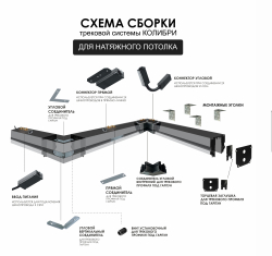 КОЛИБРИ трековый светильник ЛОНДОН черный, 28W, 4000K, 2400ЛМ, D600*25*40, 20 шт/кор